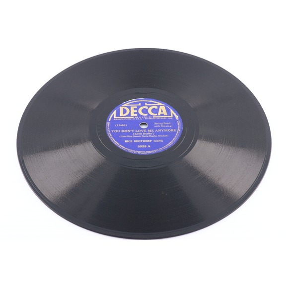 Rice Brothers' Gang, You Don't Love Me Anymore/MyCarolina 1941 10" 78rpm Record - Picture 3 of 8